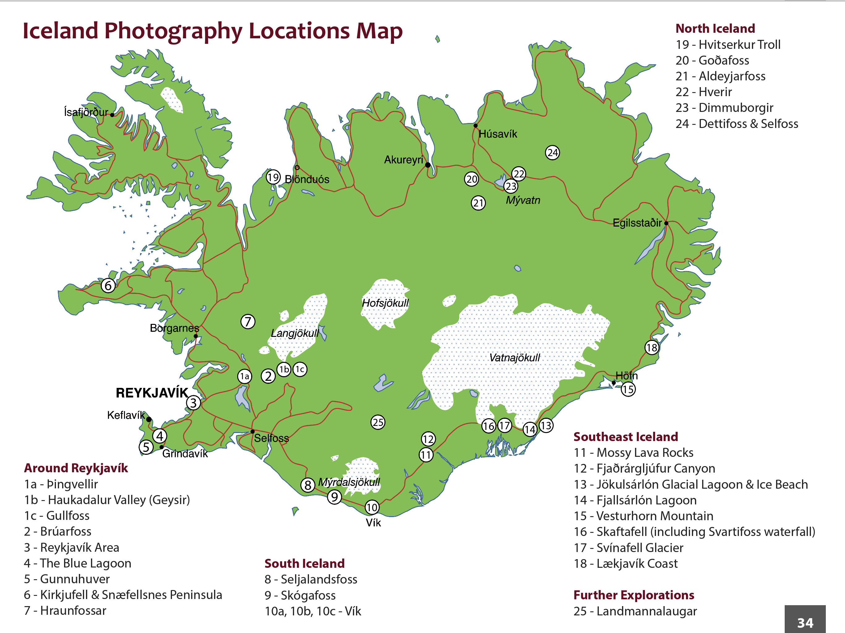 Photographic Locations Map - courtesy of Marino and Coscorrosa